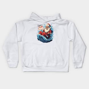 Santa took off to the beach! Kids Hoodie